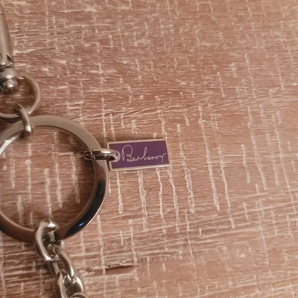 BURBERRY- Hat Keychain (Purple) or Bag Clip Accessory (Brand New)